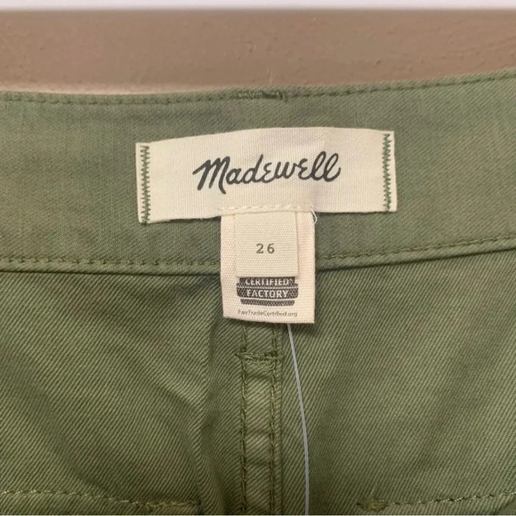 Madewell Griff Superwide-Leg Cargo Pants in Garment Dye Green Size 26 NWT New - Picture 11 of 14
